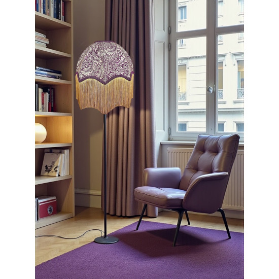 William Morris Larkspur Damson Purple Parachute Dome Lampshade