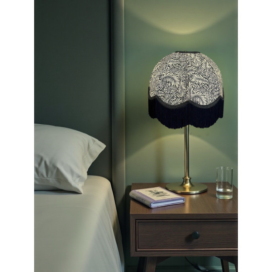 William Morris Larkspur Ebony Black Dome Lampshade