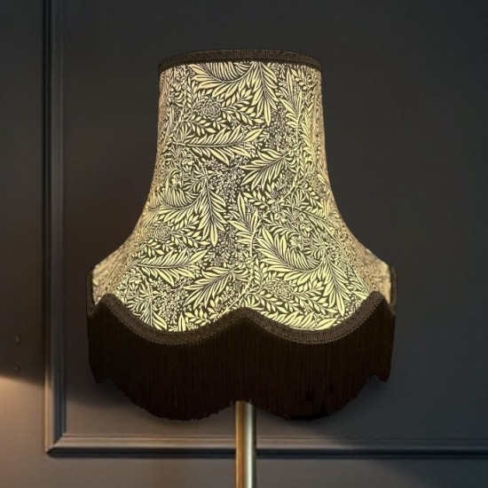 William Morris Larkspur Ebony Black Lampshade