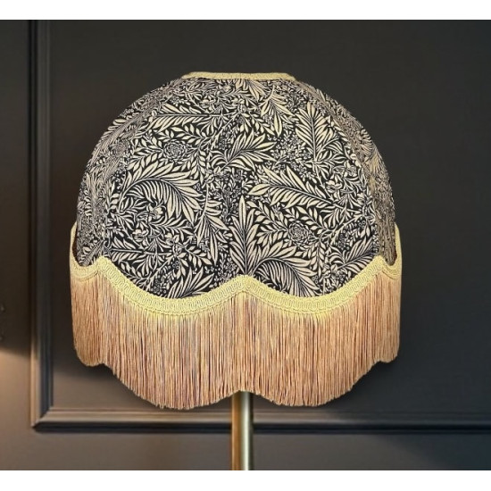 William Morris Larkspur Ebony Gold Dome Lampshade