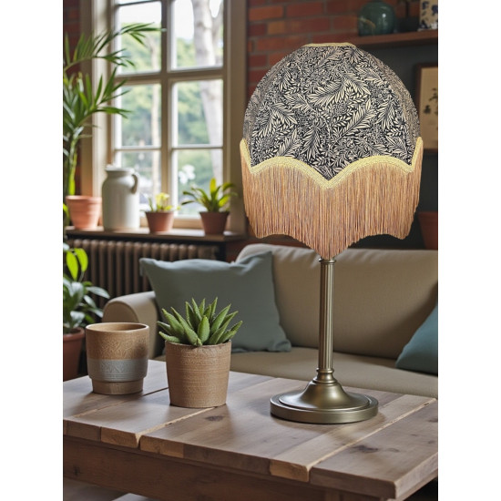 William Morris Larkspur Ebony Gold Parachute Dome Lampshade