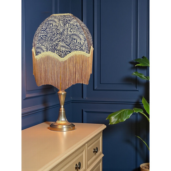 William Morris Larkspur Navy Gold Parachute Dome Lampshade
