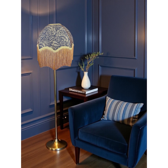 William Morris Larkspur Navy Gold Parachute Dome Lampshade