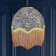 William Morris Larkspur Navy Gold Parachute Dome Lampshade