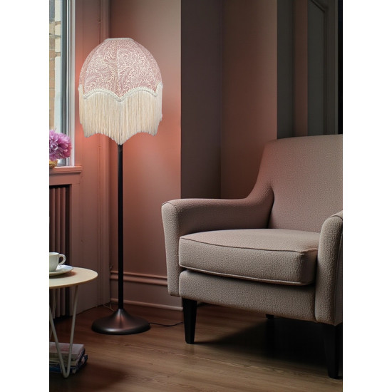 William Morris Larkspur Rose Pink Cream Parachute Dome Lampshade