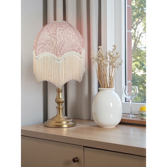 William Morris Larkspur Rose Pink Cream Parachute Dome Lampshade