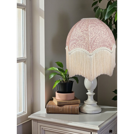 William Morris Larkspur Rose Pink Cream Parachute Dome Lampshade