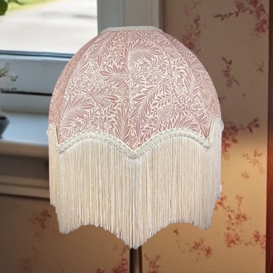 William Morris Larkspur Rose Pink Cream Parachute Dome Lampshade
