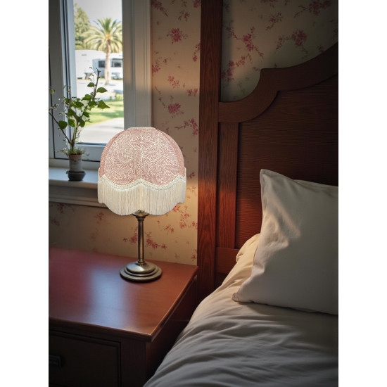 William Morris Larkspur Rose Pink Dome Lampshade