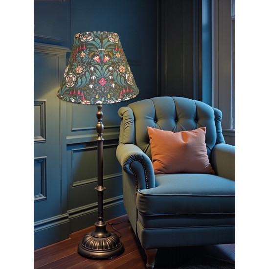William Morris Molly Black Fabric Tapered Empire Lampshade