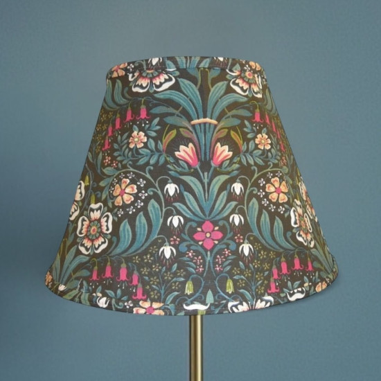 William Morris Molly Black Fabric Tapered Empire Lampshade William Morris Molly Black Fabric Tapered Empire Lampshade