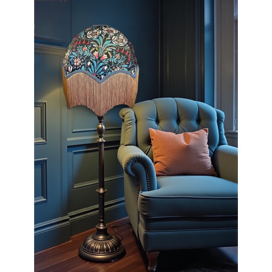 William Morris Molly Black Gold Parachute Dome Lampshade