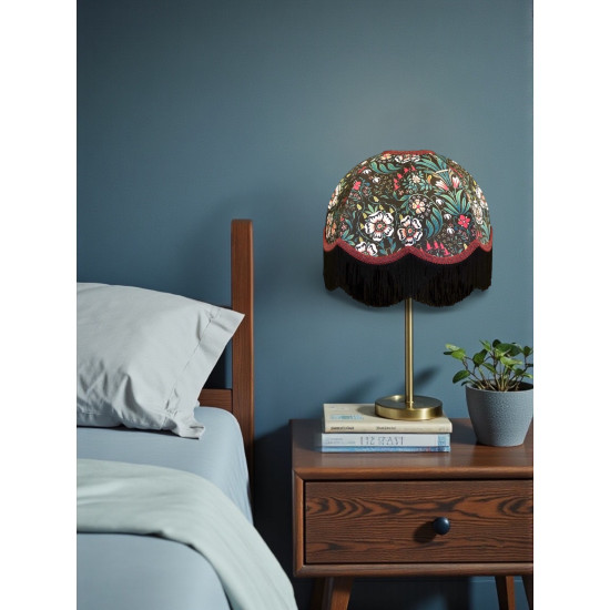 William Morris Molly Black Pink Dome Lampshade