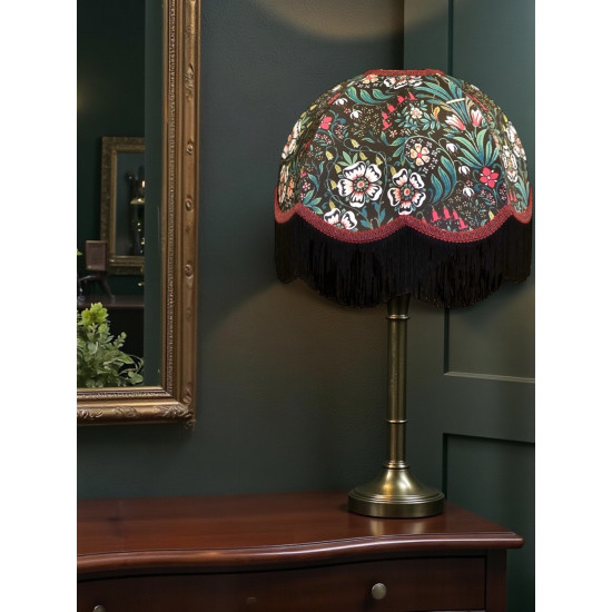 William Morris Molly Black Pink Dome Lampshade