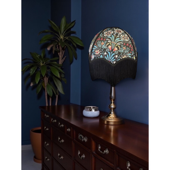 William Morris Molly Black Parachute Dome Lampshade