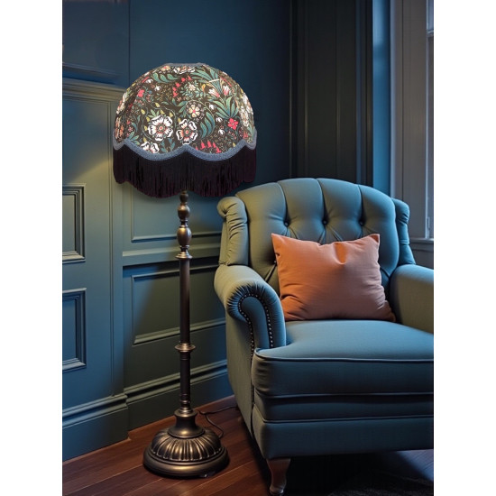 William Morris Molly Black Slate Dome Lampshade