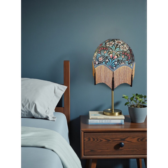 William Morris Molly Black Tassel Parachute Dome Lampshade
