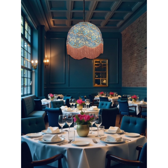 William Morris Peacock and Dragon Dome Lampshade