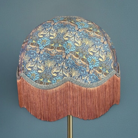 William Morris Peacock and Dragon Dome Lampshade