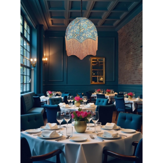 William Morris Peacock and Dragon Parachute Dome Lampshade