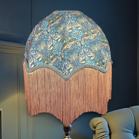 William Morris Peacock and Dragon Parachute Dome Lampshade