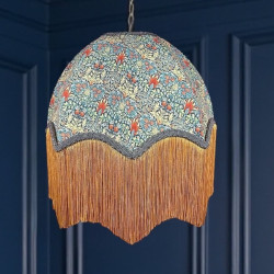 William Morris Snakeshead Blue Parachute Dome Lampshade