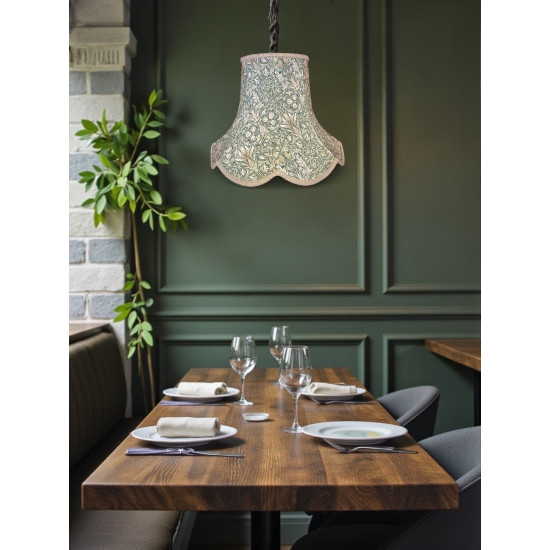 William Morris Snakeshead Forest Green Coffee Modern Lampshade