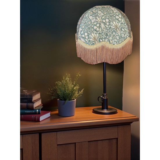 William Morris Snakeshead Forest Green Gold Dome Lampshade