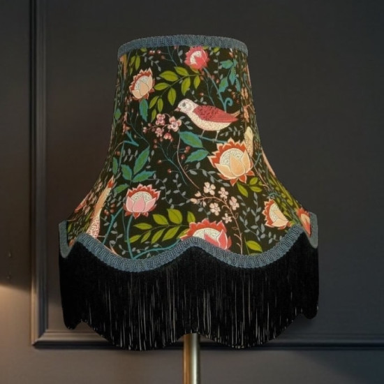 William Morris Strawberry Thief Black Lampshade