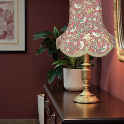 William Morris Strawberry Thief Crimson Modern Lampshade