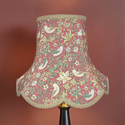 William Morris Strawberry Thief Crimson Modern Lampshade