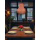 William Morris Strawberry Thief Crimson Burgundy Gold Lampshade