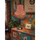 William Morris Strawberry Thief Crimson Burgundy Gold Lampshade