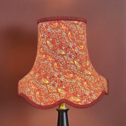 William Morris Strawberry Thief Crimson Burgundy Modern Lampshade