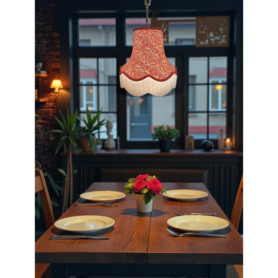 William Morris Strawberry Thief Crimson Cream Lampshade