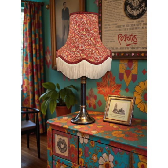 William Morris Strawberry Thief Crimson Cream Lampshade