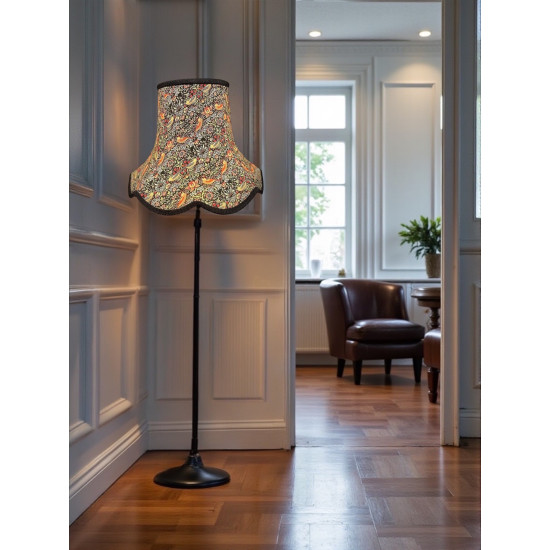 William Morris Strawberry Thief Ebony Black Modern Lampshade