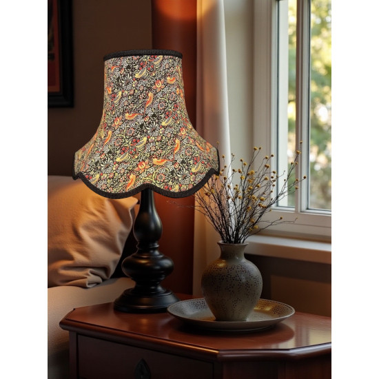 William Morris Strawberry Thief Ebony Black Modern Lampshade