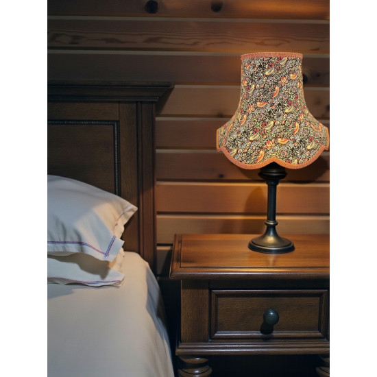 William Morris Strawberry Thief Ebony Orange Modern Lampshade