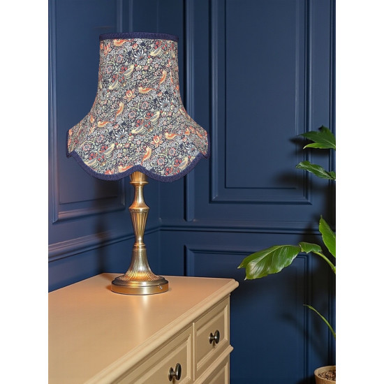 William Morris Strawberry Thief Navy Modern Lampshade