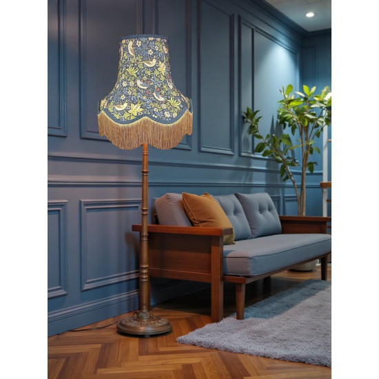 William Morris Strawberry Thief Navy Slate Lampshade