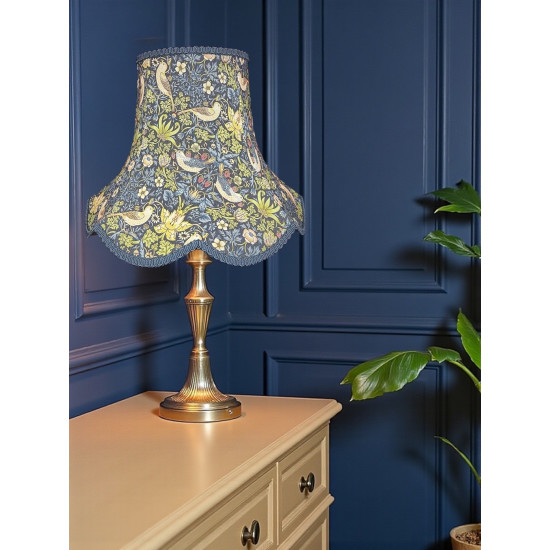 William Morris Strawberry Thief Navy Slate Modern Lampshade
