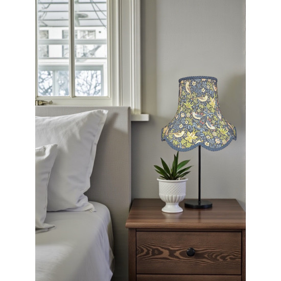 William Morris Strawberry Thief Navy Slate Modern Lampshade