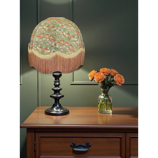 William Morris Strawberry Thief Sage Gold Dome Lampshade