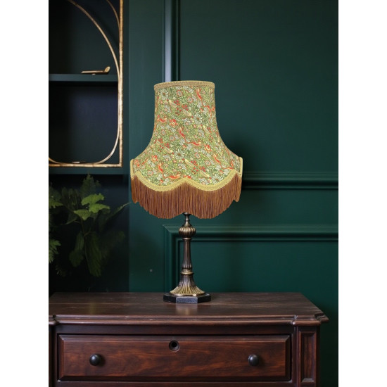 William Morris Strawberry Thief Sage Gold Lampshade