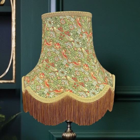William Morris Strawberry Thief Sage Gold Lampshade William Morris Strawberry Thief Sage Gold Lampshade