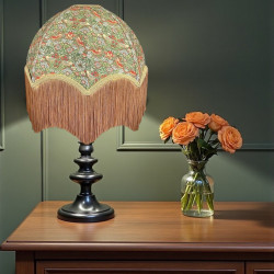 William Morris Strawberry Thief Sage Gold Parachute Dome Lampshade