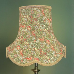 William Morris Strawberry Thief Sage Gold Modern Lampshade