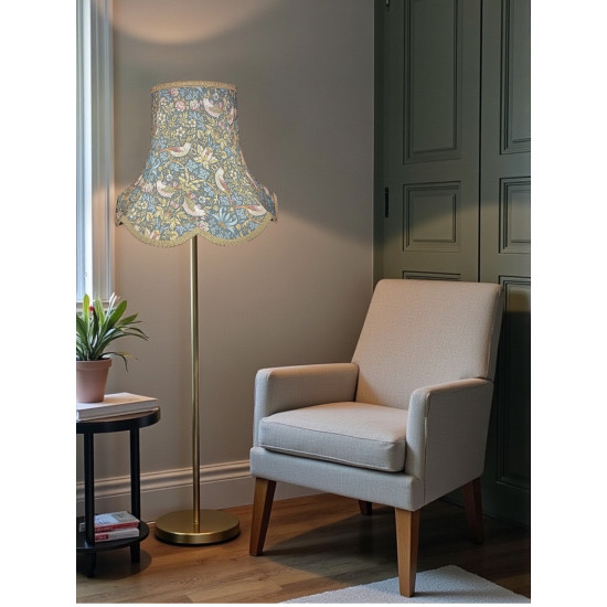 William Morris Strawberry Thief Teal Modern Lampshade