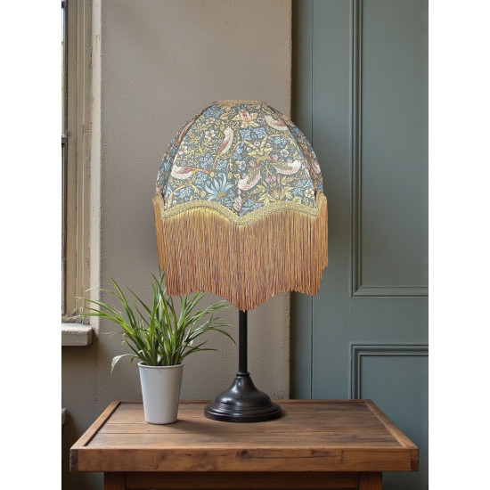 William Morris Strawberry Thief Teal Parachute Dome Lampshade